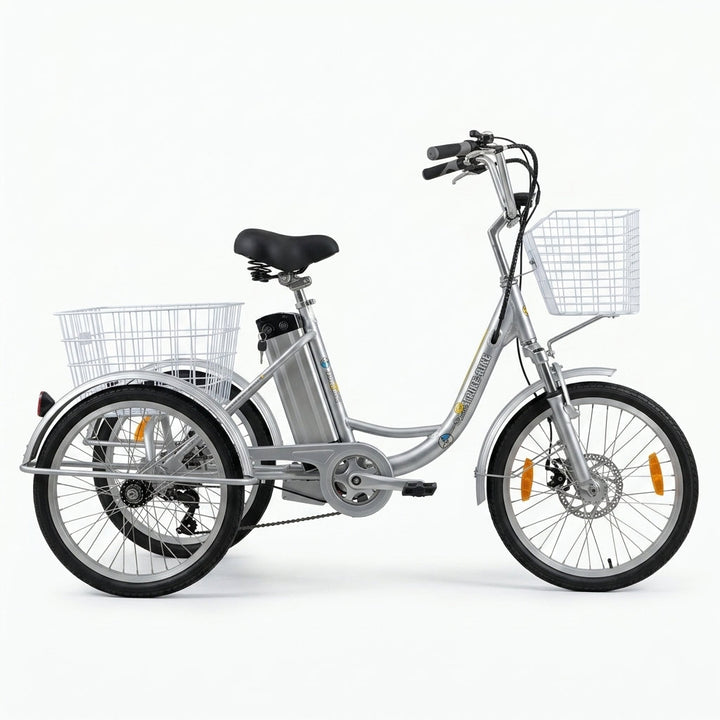 20 Inch Electric Trike Bike – Silver