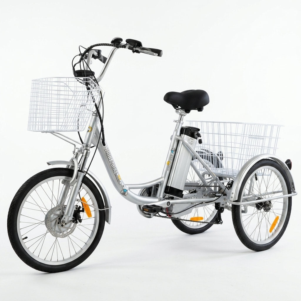 20 Inch Electric Trike Bike – Silver
