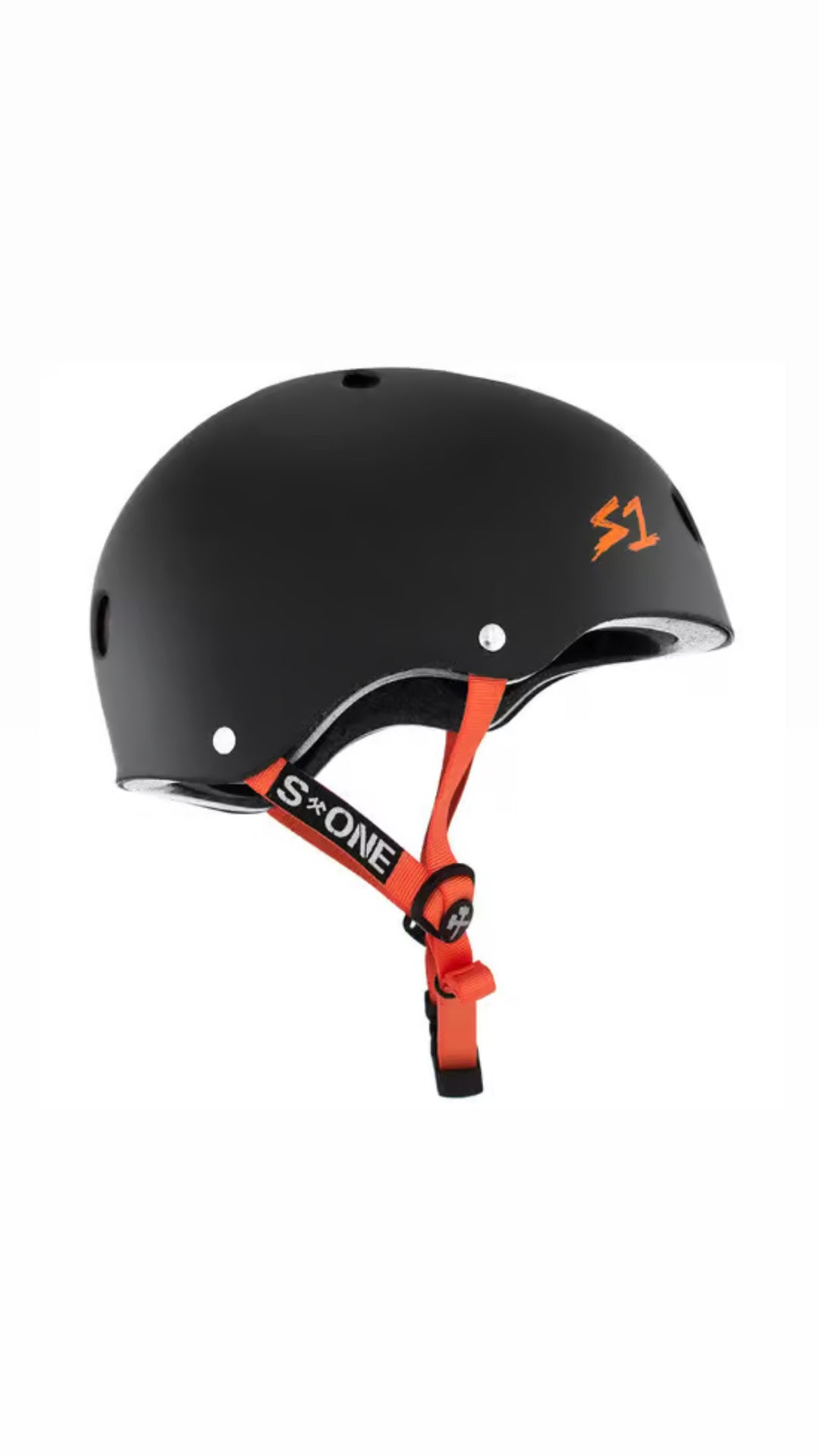 Flight Risk | S1 Lifer Helmet Black Matte/ Orange Straps