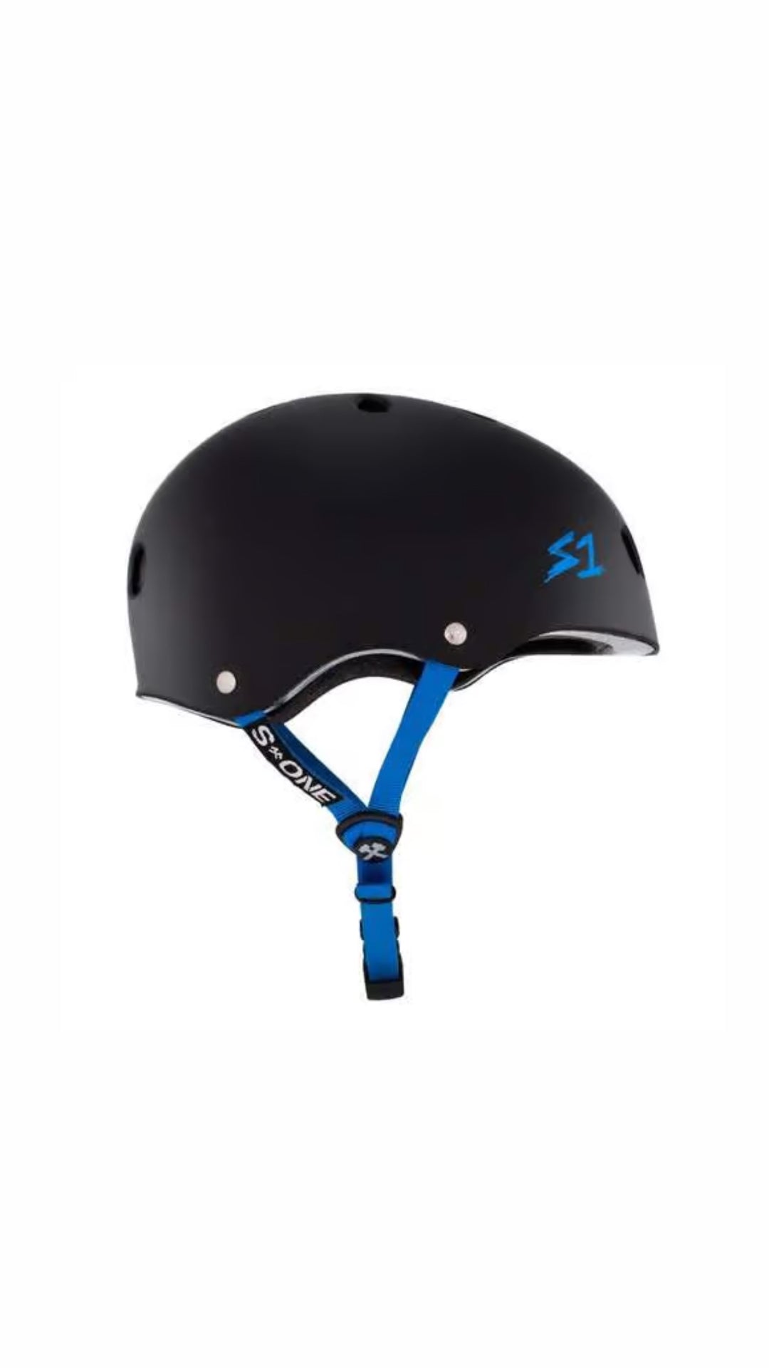 Flight Risk | S1 Lifer Helmet Black Matte/ Cyan Straps