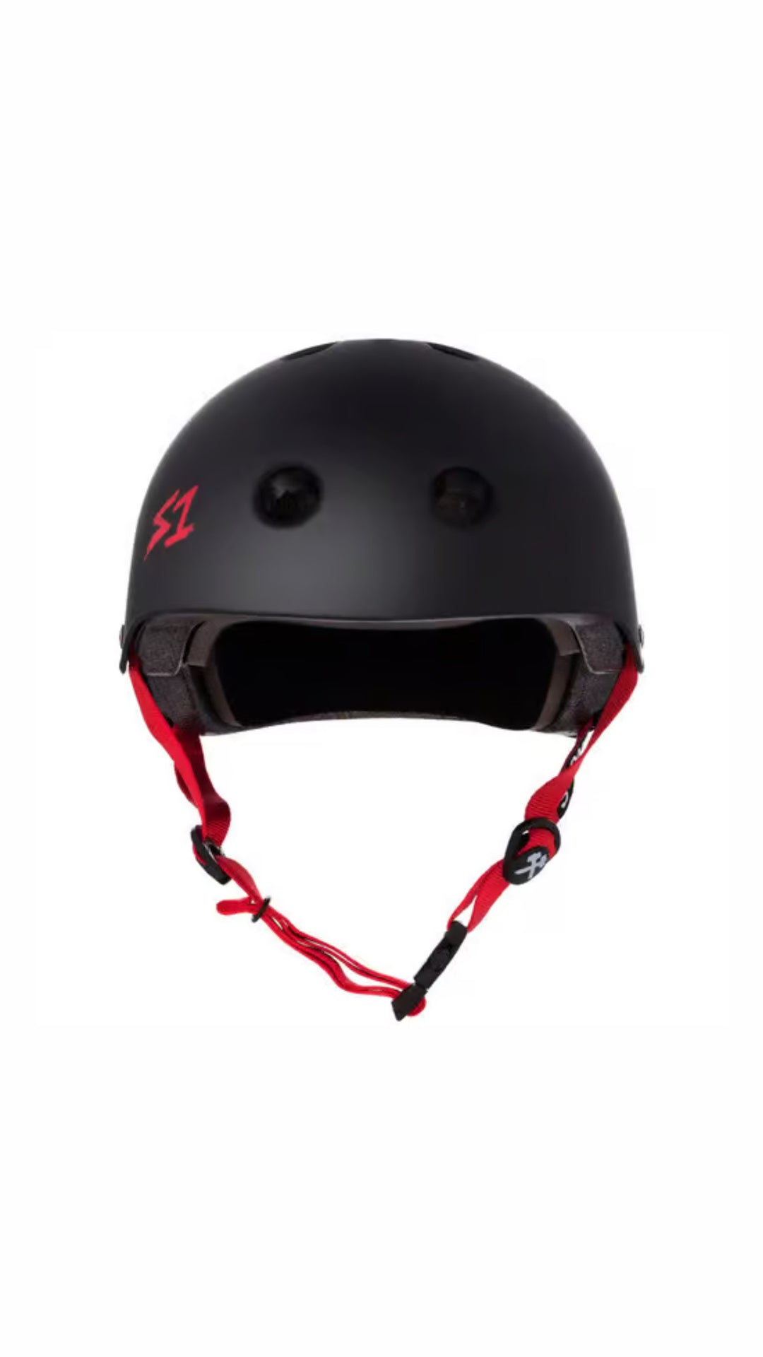 Flight Risk | S1 Lifer Helmet Black Matte/ Red Straps