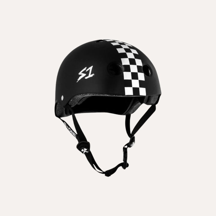 Flight Risk | S1 Helmet Lifer Black Matte/White Checkers