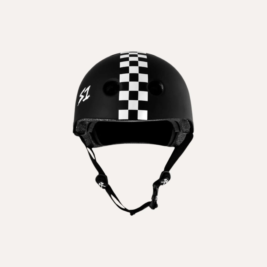 Flight Risk | S1 Helmet Lifer Black Matte/White Checkers