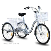 24″ Aluminium Trike Bike Silver